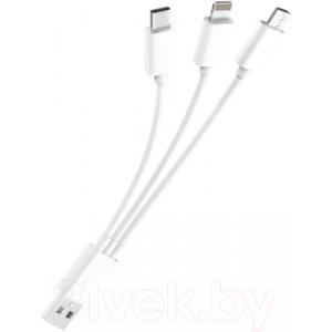 Кабель Olmio USB 2.0 - microUSB/Lightning/TypeC 2.1A / 038897
