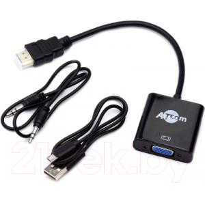 Кабель/переходник ATcom AT1014 HDMI(m) - Vga(f)+Audio+доп. питание