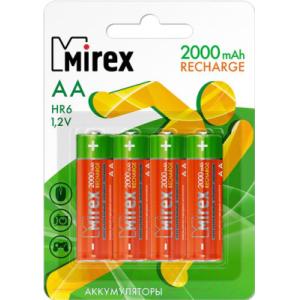 Комплект аккумуляторов Mirex HR6 2000mAh / HR6-20-E4