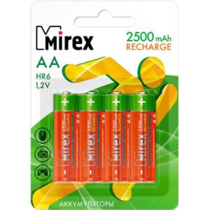 Комплект аккумуляторов Mirex HR6 2500mAh / HR6-25-E4