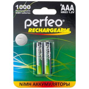 Комплект аккумуляторов Perfeo АAA1000mAh/2BL