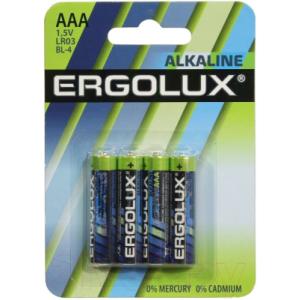 Комплект батареек Ergolux LR03 Alkaline BL-4