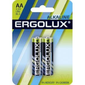 Комплект батареек Ergolux LR6 Alkaline BL-2