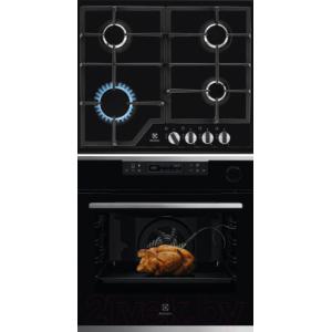 Комплект встраиваемой техники Electrolux OKC8P31X + GPE263MB