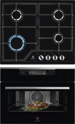 Комплект встраиваемой техники Electrolux VKA9S21WX + GPE263MB Комплект встраиваемой техники Electrolux VKA9S21WX + GPE263MB