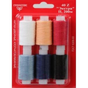 Набор швейных ниток Гронитекс Палитра Экстра хлопчатобумажные 40/3