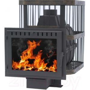 Печь-каменка Сибирь Чугунная Панорамное стекло