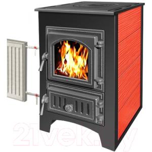 Печь-камин Везувий ПК-01 (270) с плитой и теплообменником