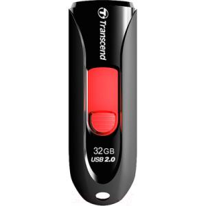 Usb flash накопитель Transcend JetFlash 590 64GB Black/Red (TS64GJF590K)
