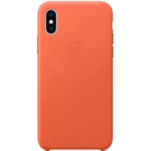 Чехол-накладка Apple Leather Case для iPhone XS Sunset / MVFQ2