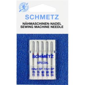 Иглы для швейной машины Schmetz 130/705HAx1SP супер стрейч №75-90