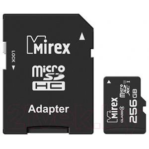 Карта памяти Mirex microSDXC UHS-I (Class 10) 256GB + адаптер (13613-AD3UH256)