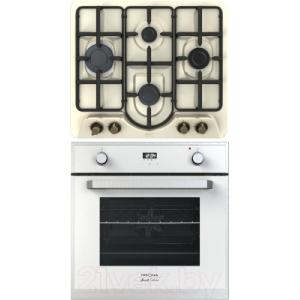 Комплект встраиваемой техники Krona Adriano 60 WH + Partita 60 IV
