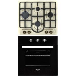 Комплект встраиваемой техники Krona Essenza 60 BL + Partita 60 IV