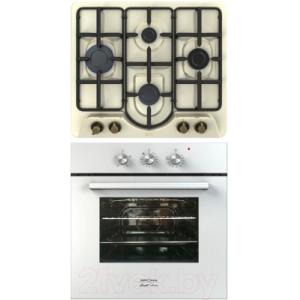 Комплект встраиваемой техники Krona Essenza 60 WH + Partita 60 IV