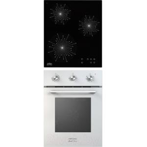 Комплект встраиваемой техники Krona Stretto 45 WH + Inizio 45 BL