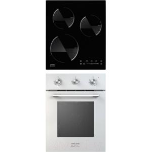 Комплект встраиваемой техники Krona Stretto 45 WH + Ombra 45 BL