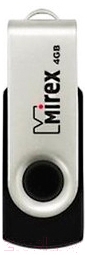 Usb flash накопитель Mirex Swivel Rubber Black 4GB (13600-FMURUS04)