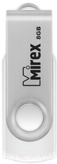 Usb flash накопитель Mirex Swivel White 8GB / 13600-FMUSWT08