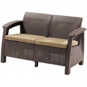 Диван садовый Keter Corfu II Love Seat (коричневый)